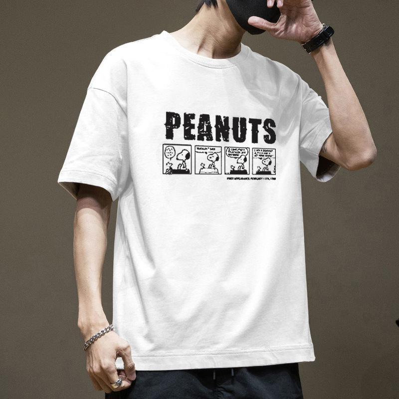 Pound 100% algodón camiseta de manga corta para hombres diseño de verano sentido transpirable cómodo ins moda para chicos holgada para hombres pic 15