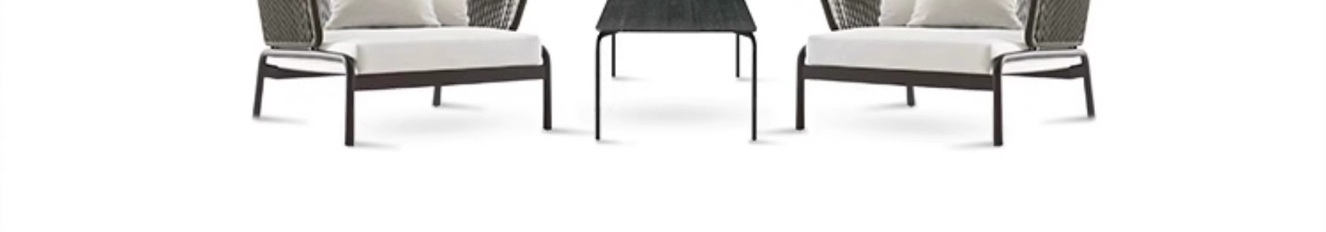 Outdoor leisure furniture, rattan sofa combination, open-air balcony rattan chair, model room, courtyard garden sofa, living room pic 16