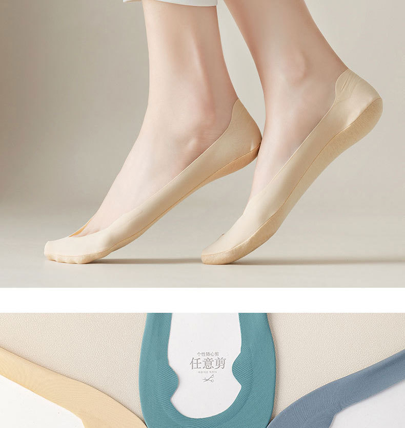 短袜子女夏季薄款防滑不掉跟冰丝袜高跟鞋护趾浅口隐形袜船袜女详情18
