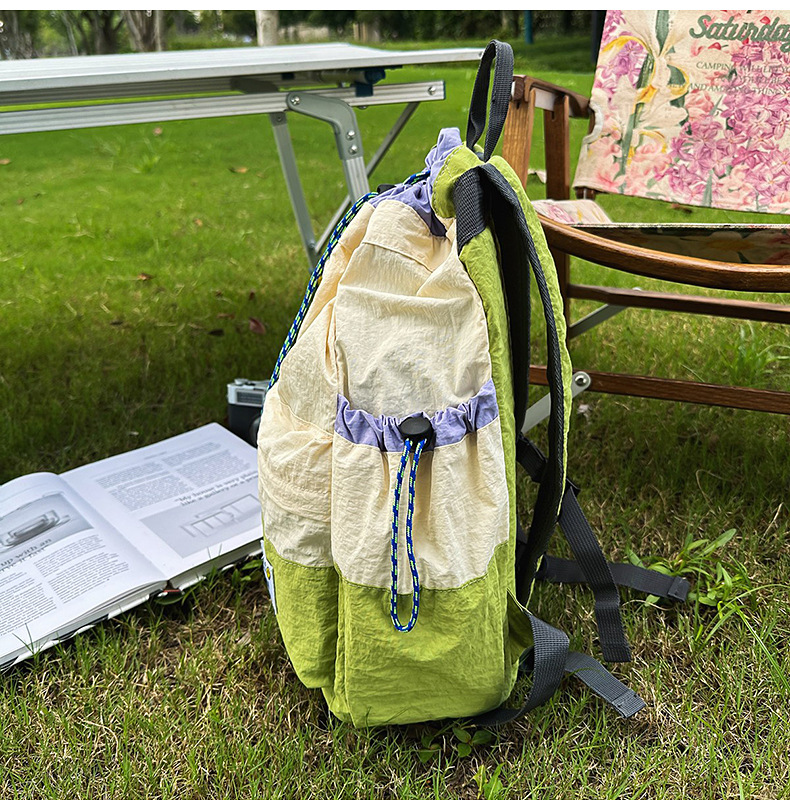 新款束口抽绳双肩包大容量休闲包户外运动登山包超轻量旅行背包详情43