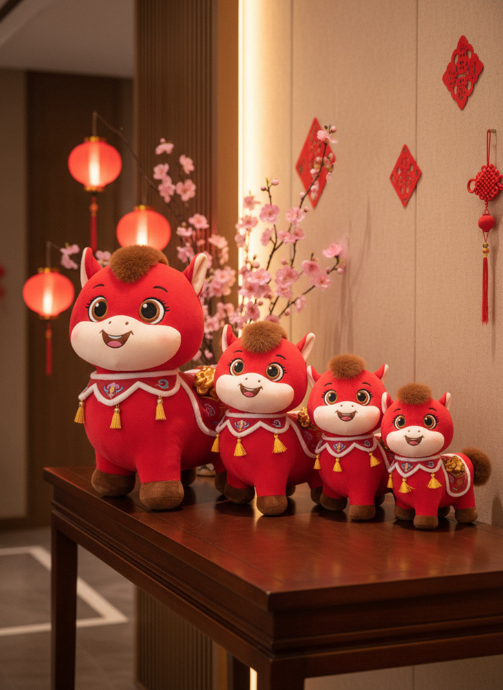 马年吉祥物公仔2026生肖马年娃娃礼物玩偶摆挂件毛绒玩具年会礼品详情3