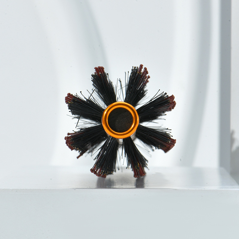 Pig bristle nylon holwood roller comb, large wave-shaped comb, clean and heat-resistant curling comb, fluffy shaped roller comb pic 12