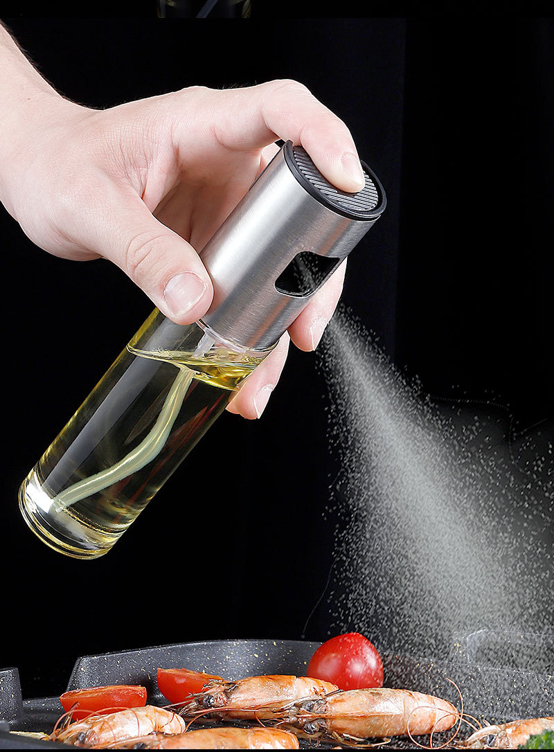 304不锈钢喷油瓶按压式喷雾家用厨房食用油醋烧烤防漏玻璃喷油壶详情21