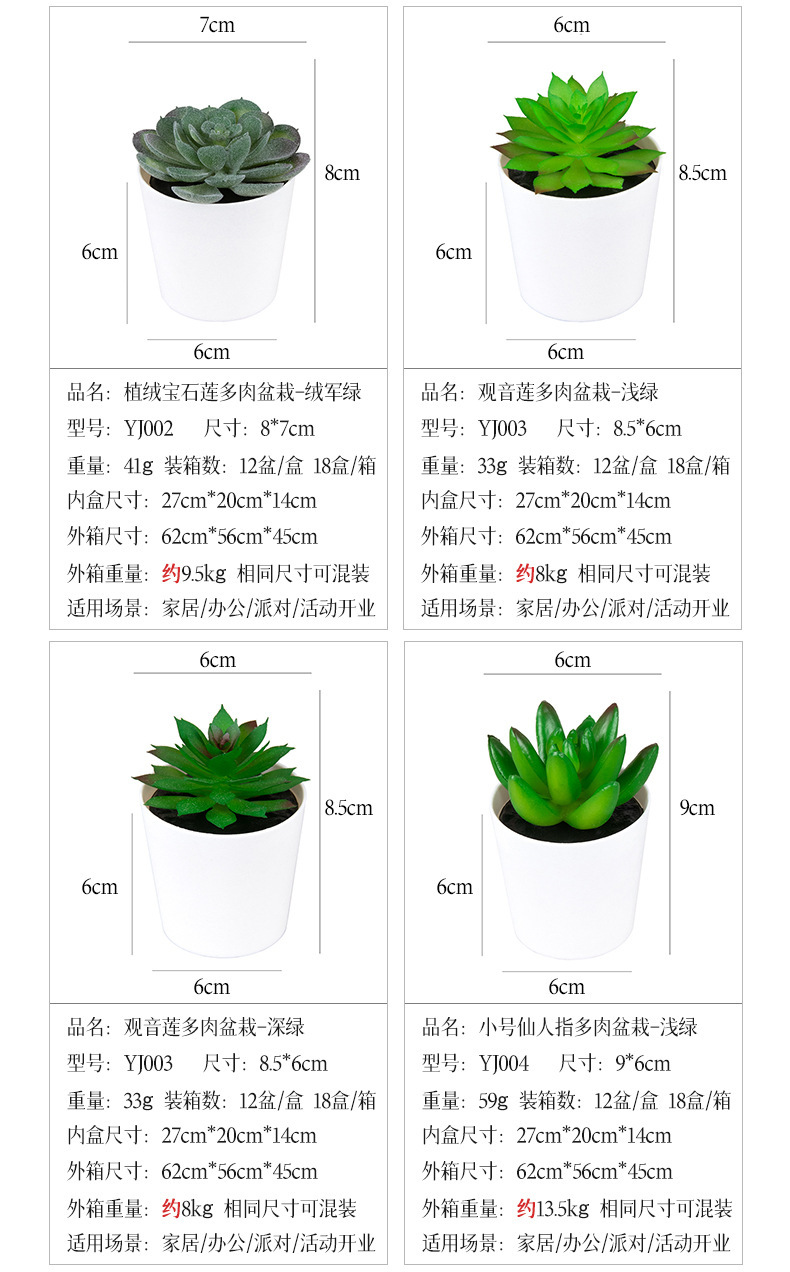 植绒硬料小芦荟迷你盆栽仿真塑料磨砂小盆景桌面摆件礼品仿真多肉详情8