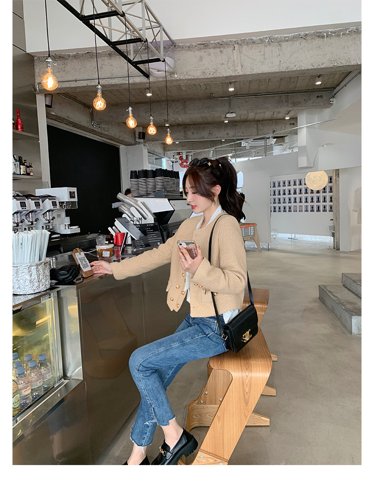 全牛皮~真皮小皮鞋女英伦风乐福鞋2023年新款圆头厚底日常JK单鞋详情47