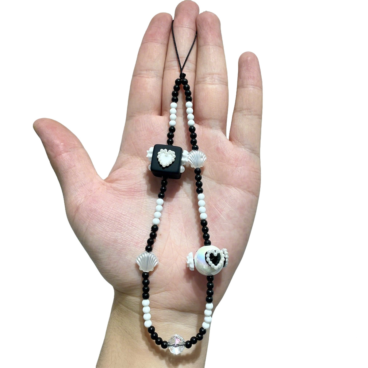 Gradient color-blocking cartoon beaded mobile phone chain, cute 3D doll hand-painted pendant, girlish Ins-style ccd pendant pic 9