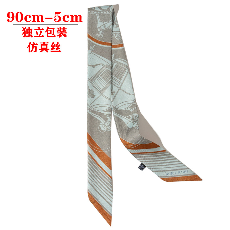 2025 Small silk scarf, hair band, long silk scarf, hair band, silk ribbon, Suzhou and Hangzhou souvenir packaging box, silk scarf pic 15