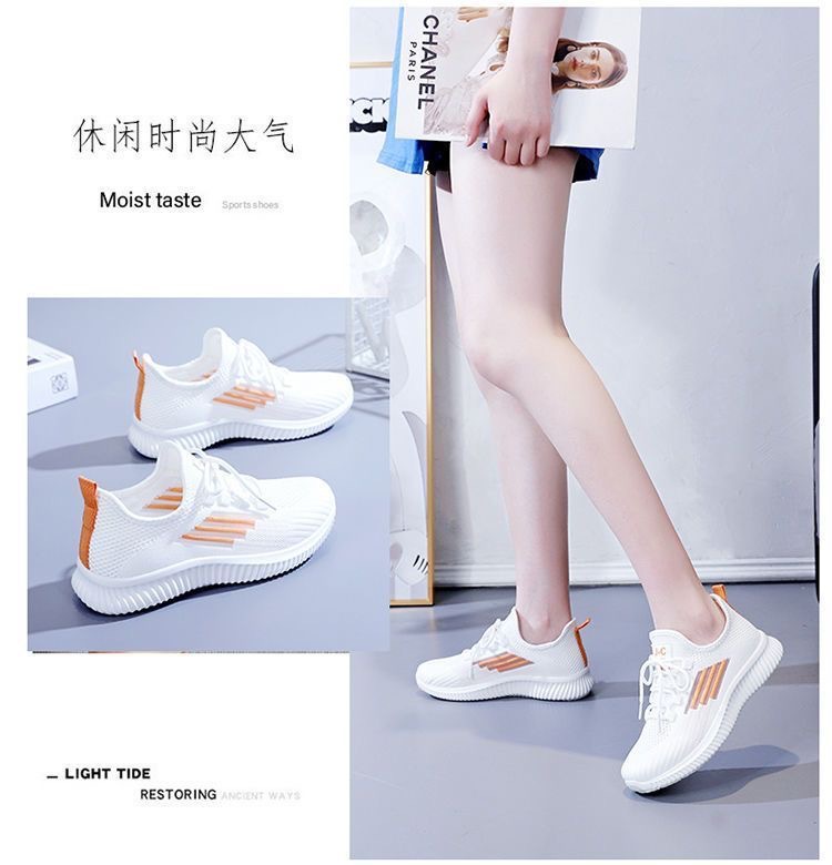 女鞋2023秋季新款运动鞋女舒适网面防臭休闲跑步鞋韩版小白鞋女详情10