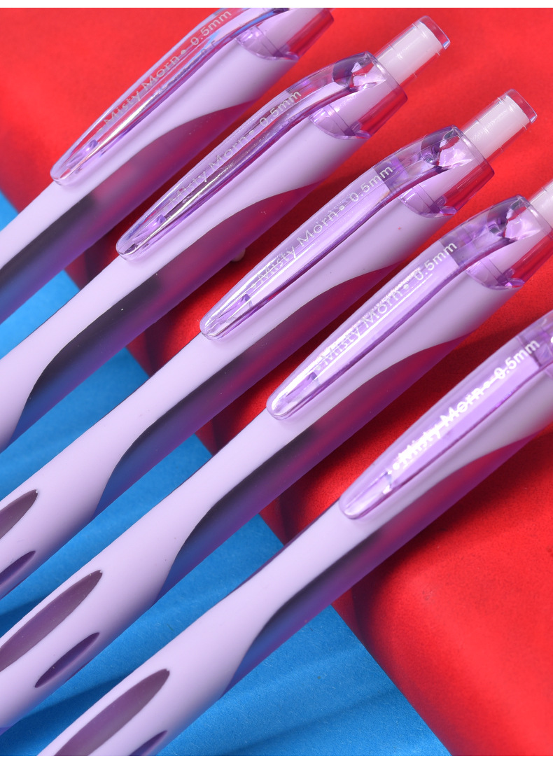 厂家直唯雅荟晨雾系中性笔WYH017双色杆中性笔办公水笔批发详情9