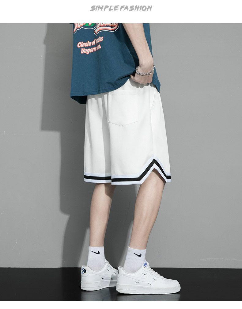 美式网眼透气运动篮球短裤男士潮牌外穿夏季冰丝训练五分裤子大码详情8