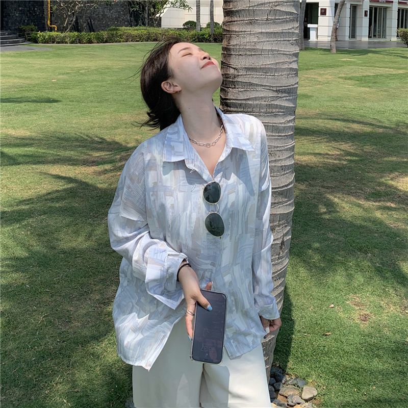 扎染长袖防晒衬衫女夏季薄款设计感小众别致吊带详情10