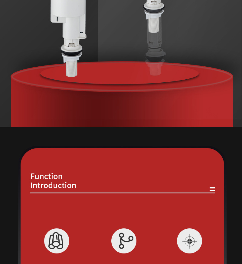 马桶水箱配件进水阀排水阀抽水进水座便器冲水箱浮球通用配件代发详情3