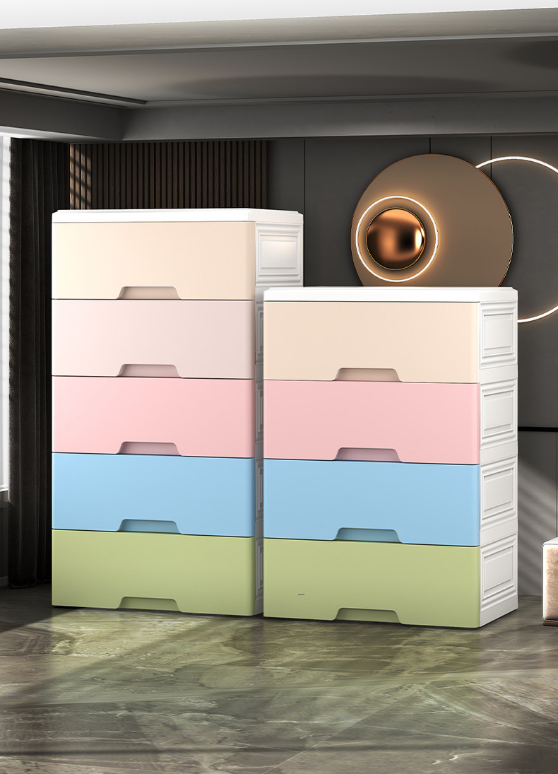 抽屉式收纳柜家用客厅卧室整理储物柜大容量落地多层玩具置物柜子详情18