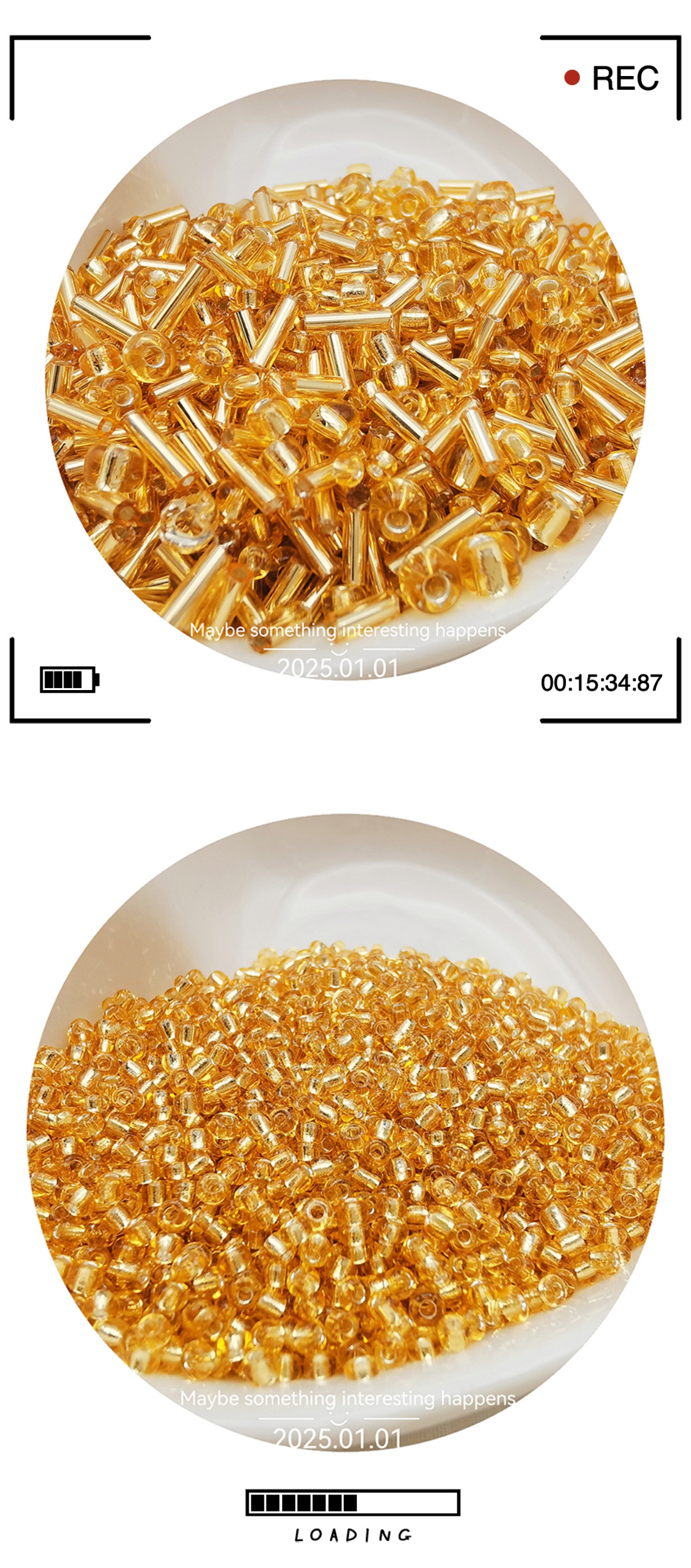 2/3/4mm金银灌银玻璃米珠管珠diy手工串珠材料散珠手链耳饰品配件详情3