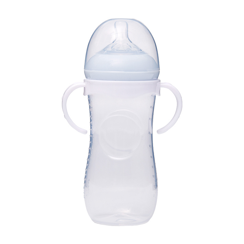 宽口婴儿奶瓶带手柄PP奶瓶耐摔防呛防胀气新生儿奶瓶跨境母婴用品详情6