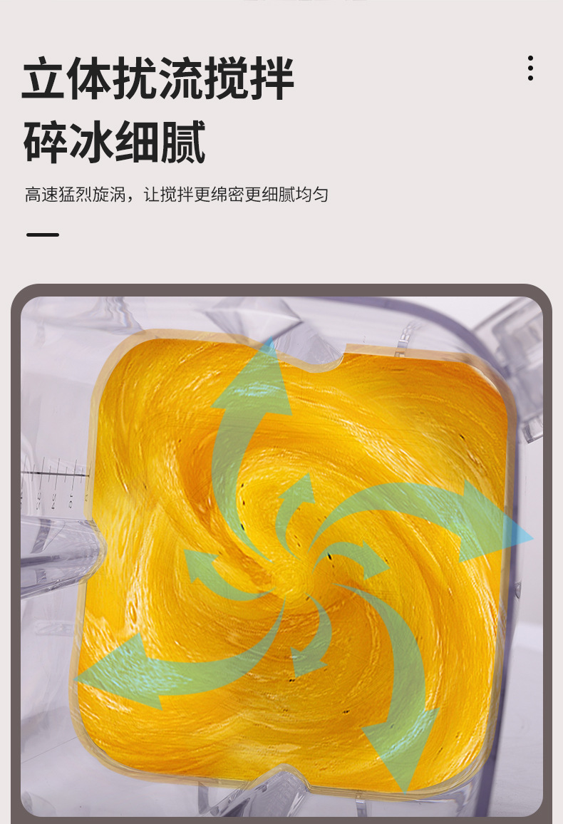 商用沙冰机奶茶店大马力破壁料理机冰沙奶昔搅拌隔音带罩破壁机详情13