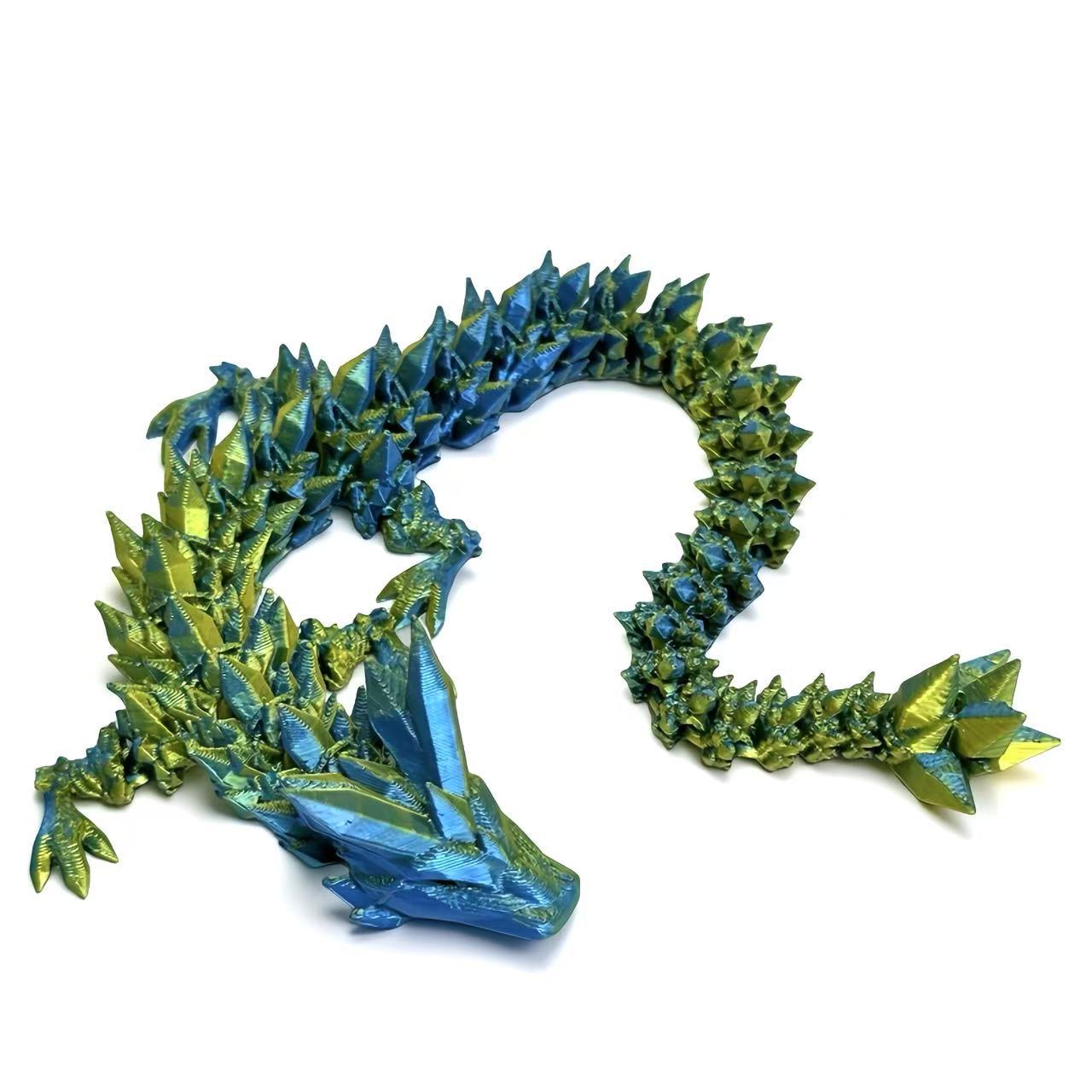 3d打印关节龙跨境热销摆件关节可活动创意水晶龙手办玩具装饰批发详情7
