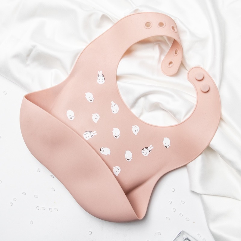 婴童 硅胶围兜小熊围嘴男女宝宝吃饭兜儿童口水兜防水防脏神器详情18