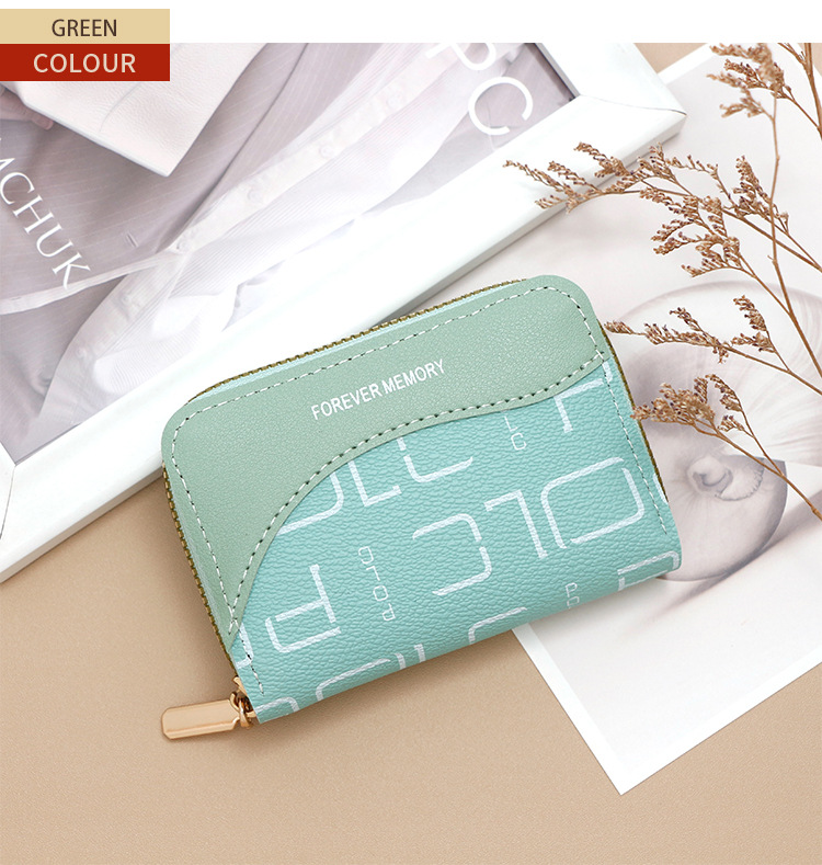 欧美时尚字母印花风琴卡包零钱包大容量拉链风琴卡包卡套厂家批发详情14