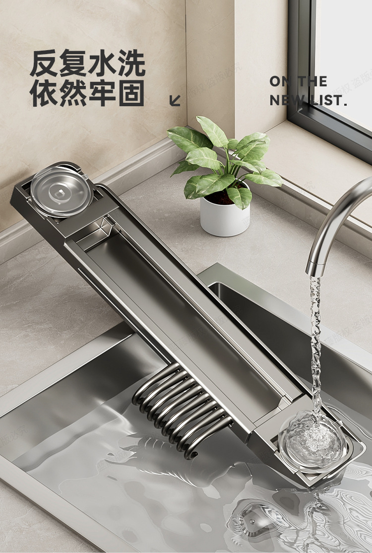吸盘免打孔厨房置物架壁挂式家用多功能刀架刀具锅铲挂钩一体收纳详情8