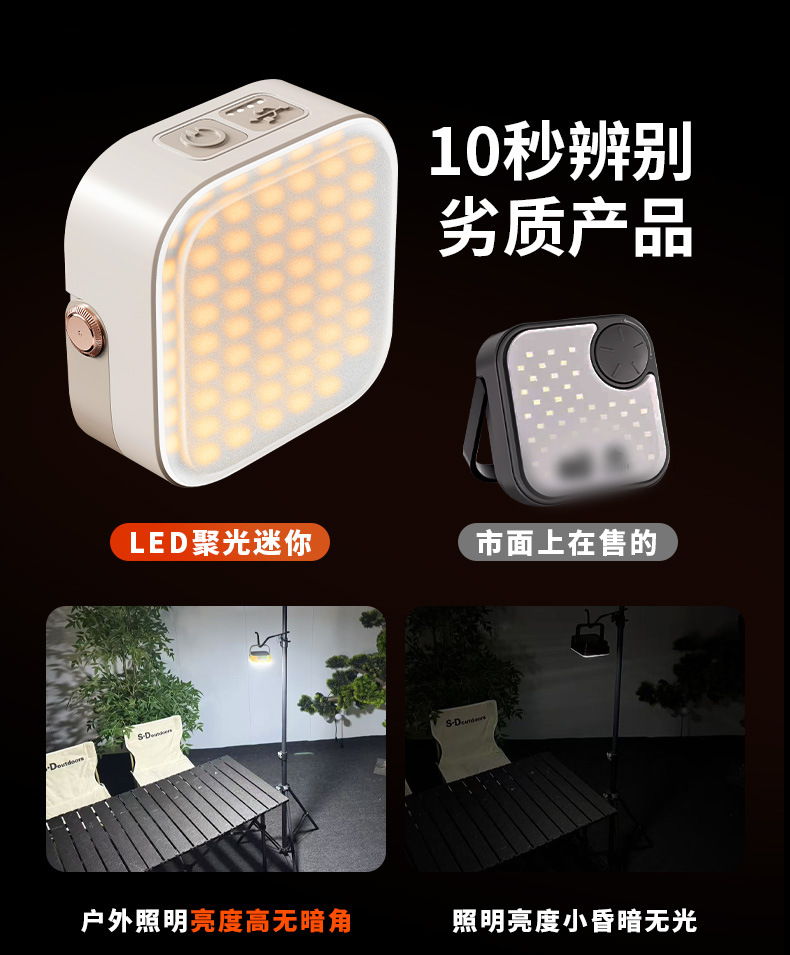 Camping lamp, ultra-long battery life rechargeable lighting lamp, ultra-bright outdoor camping canopy tent lamp, portable street stall night market lamp pic 4