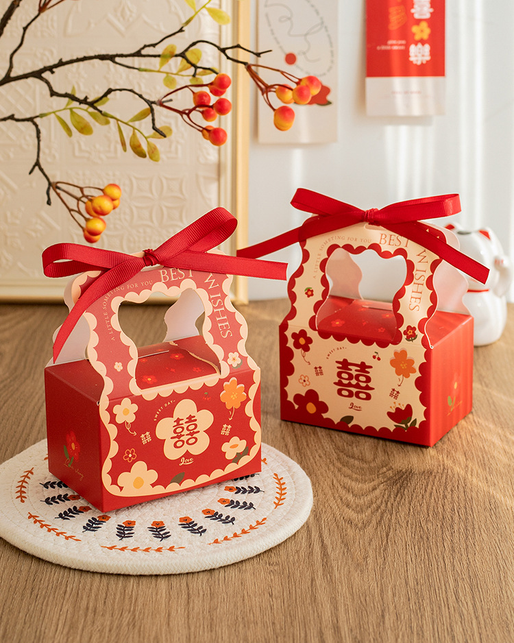 结婚喜糖盒国风喜糖盒手提2023创意中国风婚礼喜糖袋伴手礼盒批发详情2