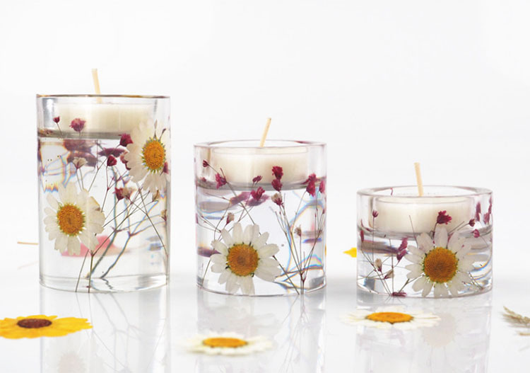 diy crystal epoxy resin epoxy candle holder, large, medium and small scented candle tray, mirror silicone mold pic 3