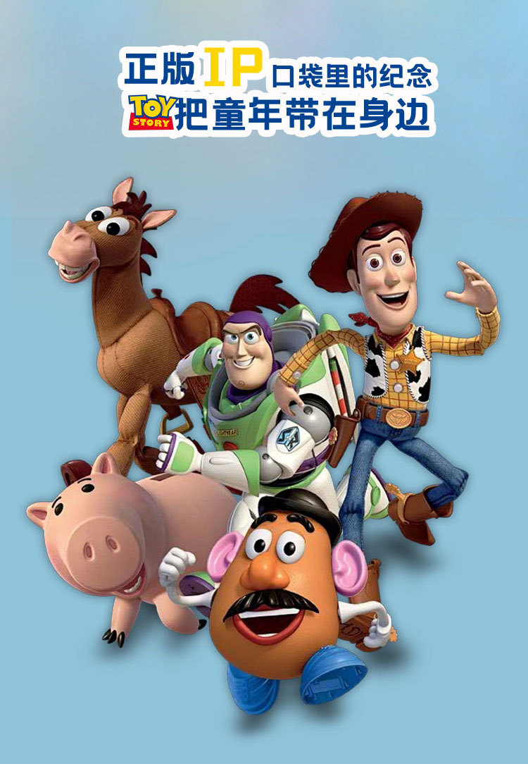 Disney genuino general presione para la música puede girar puzzle descompresión juguete bolsa de escuela colgante llavero pic 3