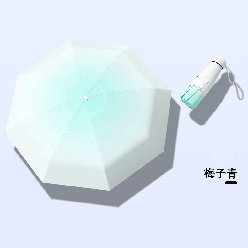 工厂新款五折伞渐变系胶囊伞太阳伞遮阳伞防紫外线小巧便携防晒伞详情35