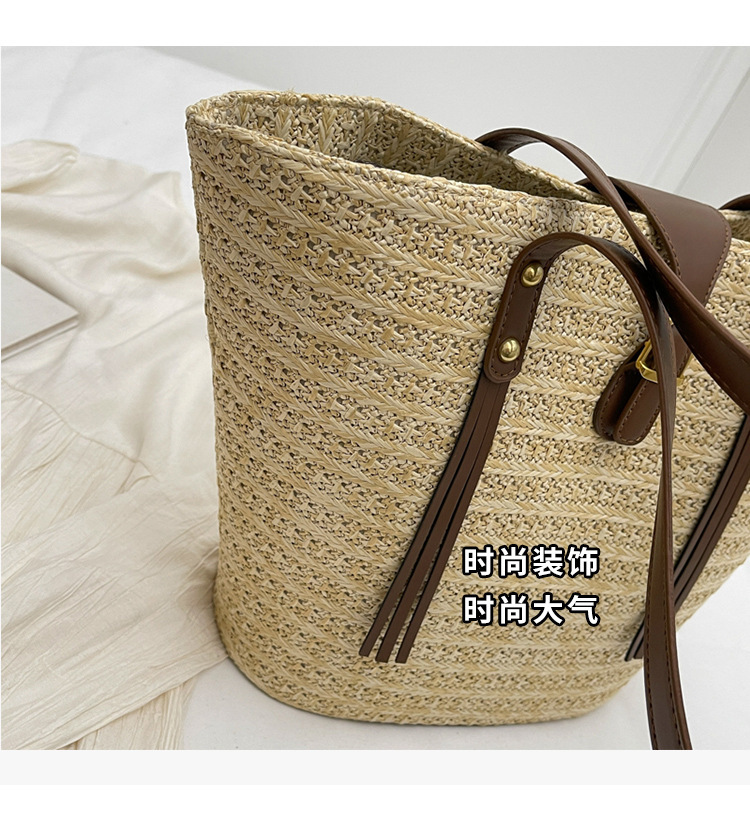 草编大容量包女包编织夏天沙滩女2024新款包包单肩手提托特包大包详情6
