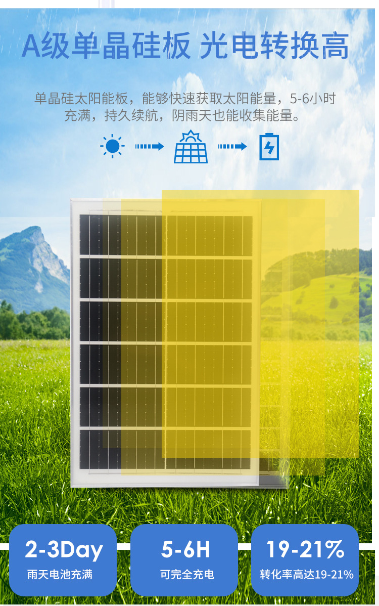 Solarlight新农村LED庭院壁灯户外照明家用工程太阳能路灯亮剑详情18