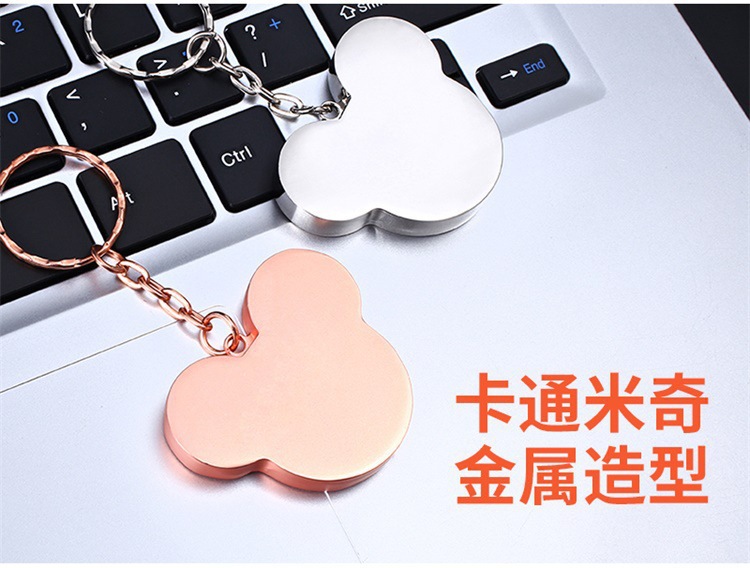批发创意扣米奇头u盘32G/64G/128G金属U盘可定[[制LOGO礼品优盘详情8