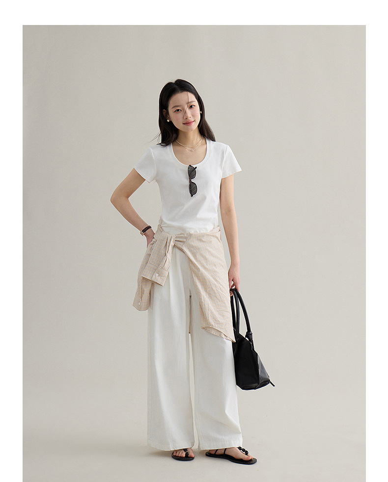 【 Blockbuster B: Super Comfortable Double-collar T-shirt with Upgraded Fabric 】 Spring short-sleeved T-shirt pic 78