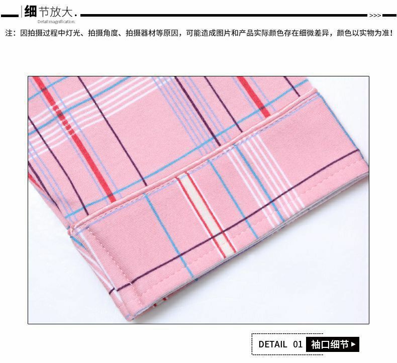 100%纯棉睡衣女夏季薄款短袖长裤大码家居服套装夏可外穿详情27