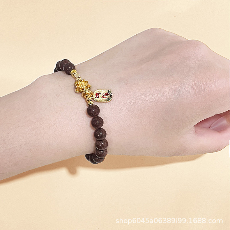 天然合香珠手串素圈精致DIY佛珠女士国风手工古法归元香直播手链详情9