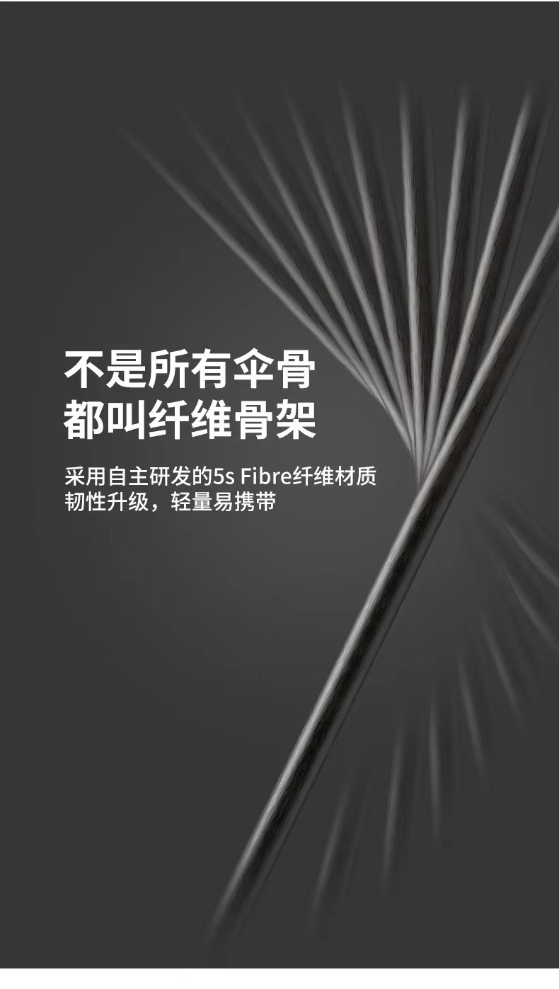 新款16骨小清新简约时尚创意弯手柄自动伞男女晴雨伞防水套详情24