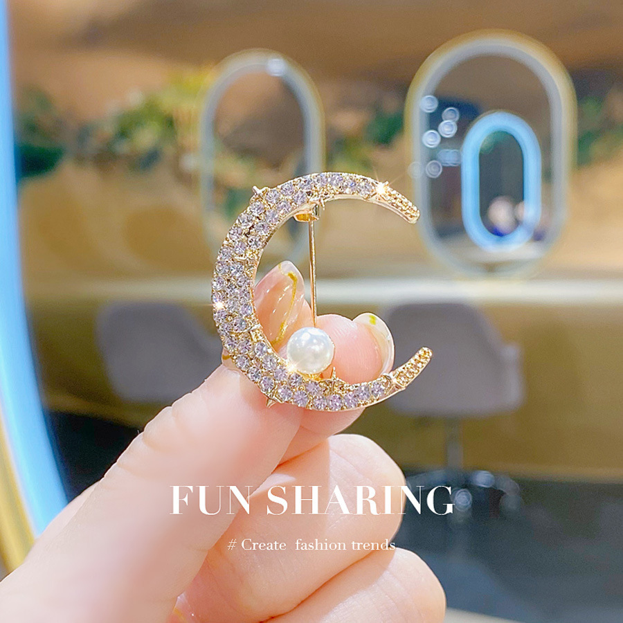 蝴蝶胸针高级感轻奢批发简约气质固定衣服别针西装珍珠服饰配件详情1