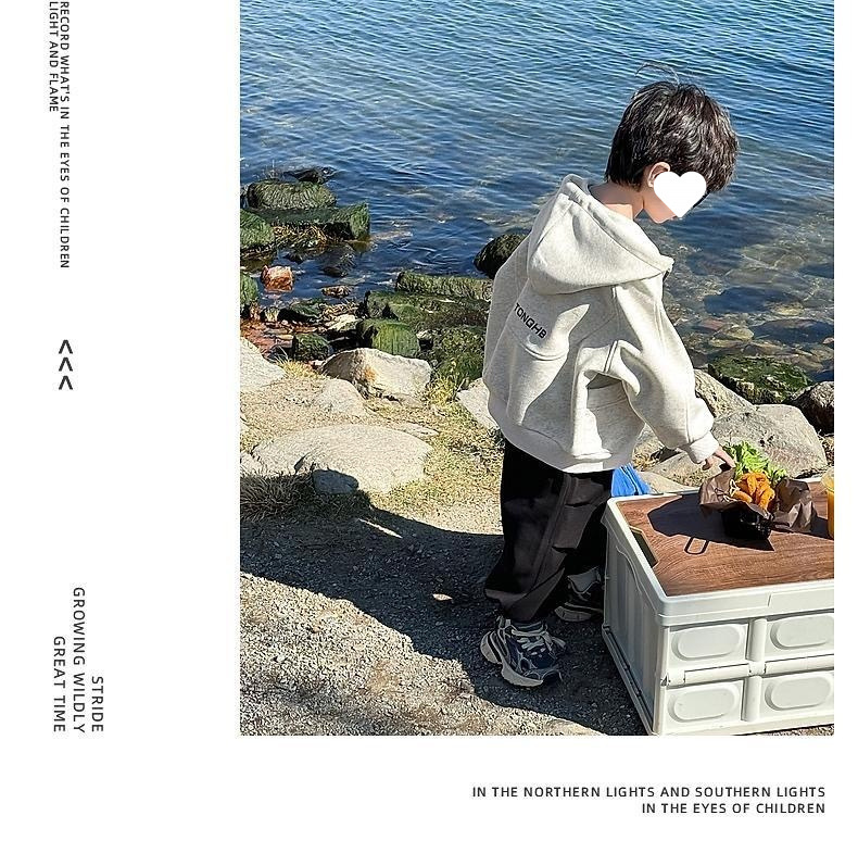 男童外套春装2024新款儿童春秋款连帽卫衣开衫休闲上衣男孩洋气潮详情4