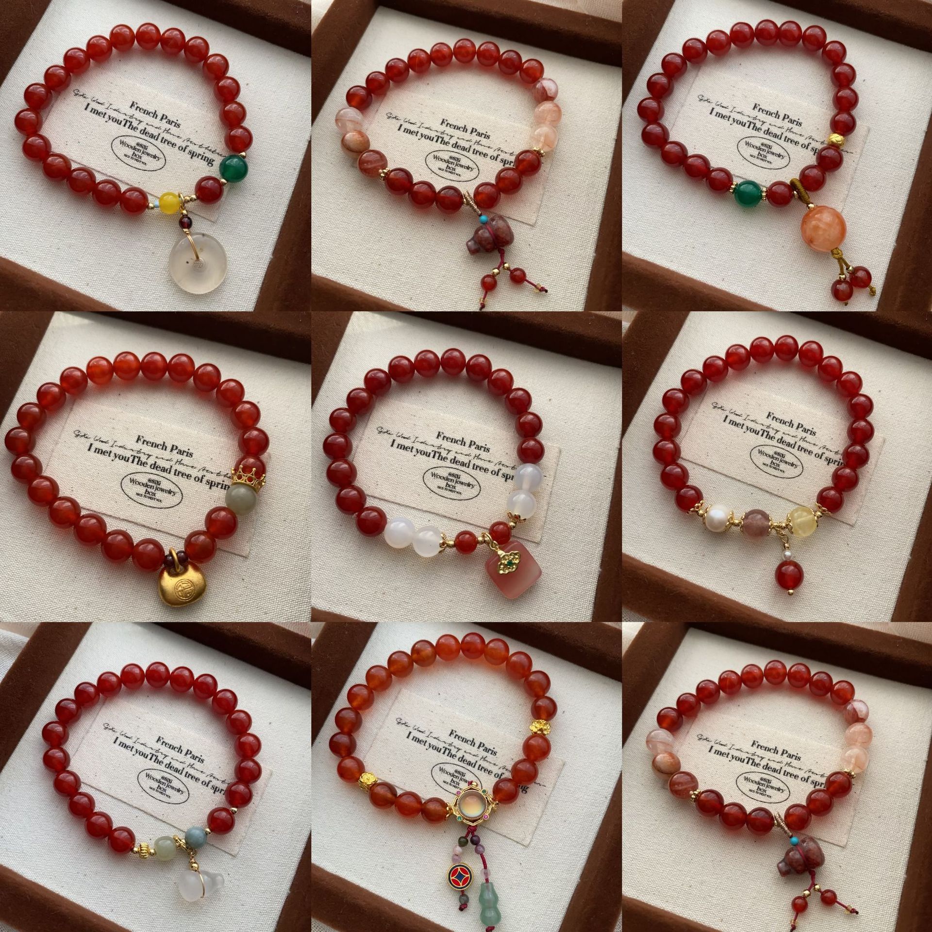 南红玛瑙手串小众设计手链玄学葫芦平安扣国风优雅气质女款手圈详情5