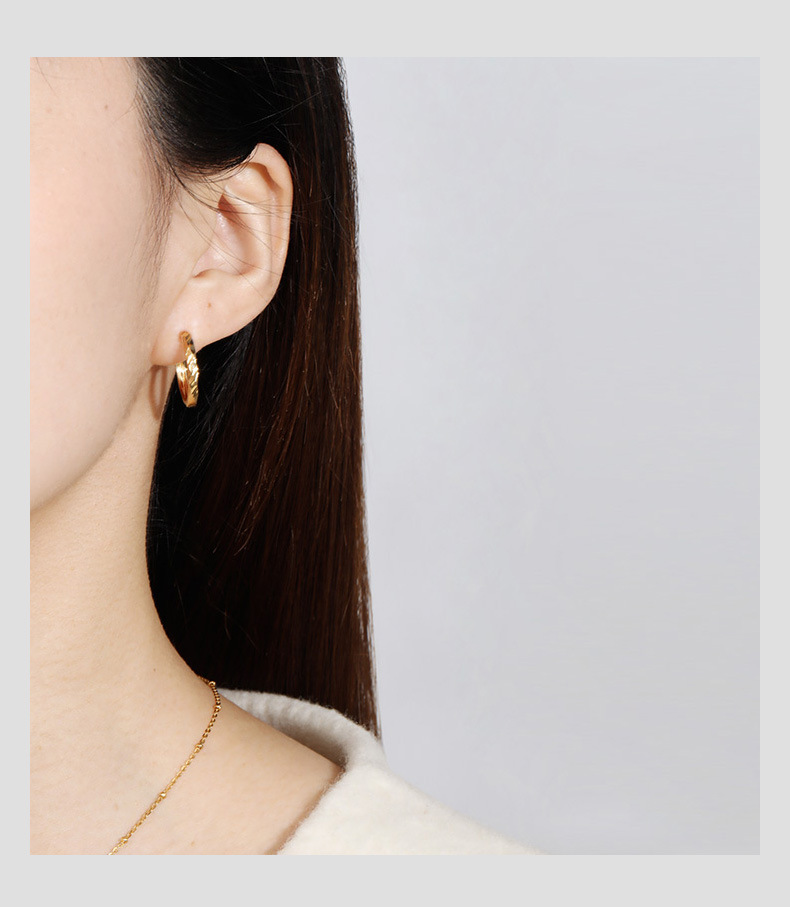 S925纯银耳环切面夏季基础小众极简耳饰百搭气质饰品女高级感耳钉详情21