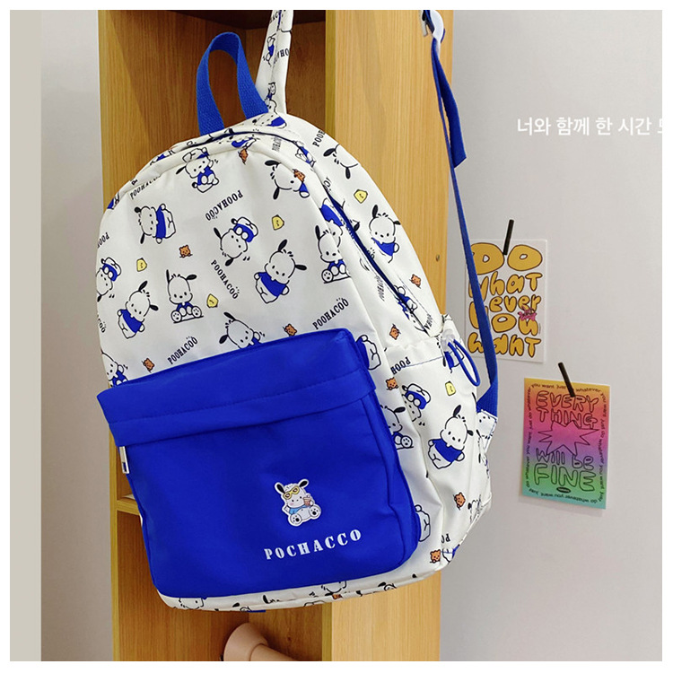 New cute cartoon Sanrio Pacha Dog backpack, a lightweight schoolbag for junior and senior high school students with cartoon comics pic 22