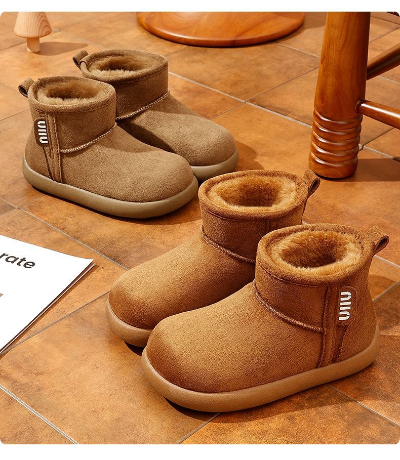 儿童棉鞋女童冬季2025新款加绒加厚雪地靴防水防滑中小男童鞋保暖详情13