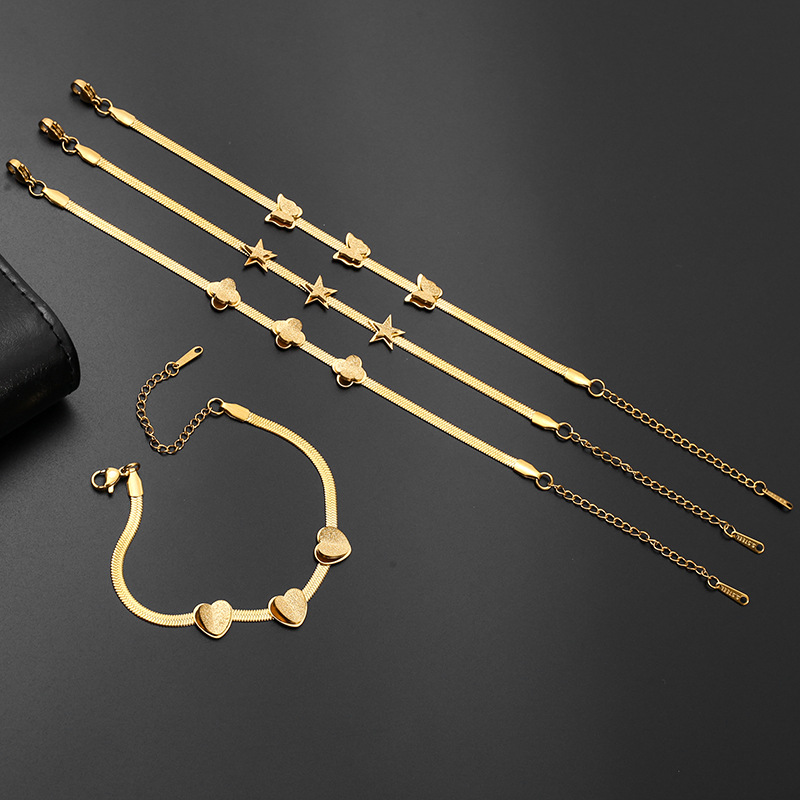 Titanium steel French light luxury fashion, versatile stainless steel heart to blade, niche high-end design sense accessories pic 6