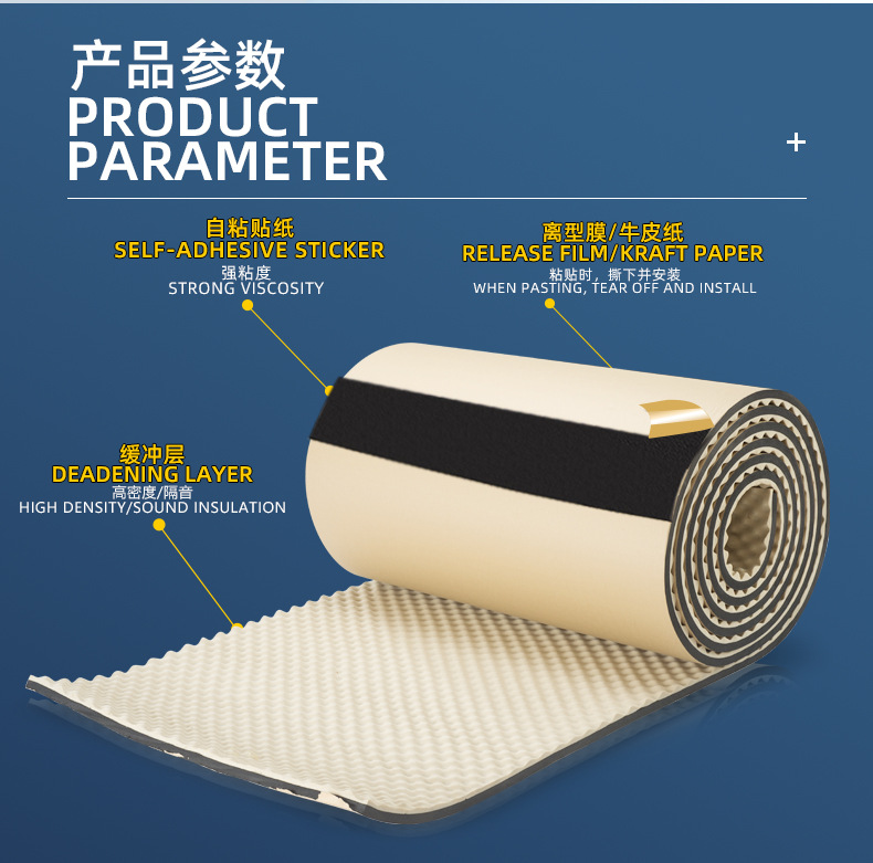 隔音棉自粘墙体消音降噪工程墙贴房间隔音板阻燃厂家批发直销跨境详情12