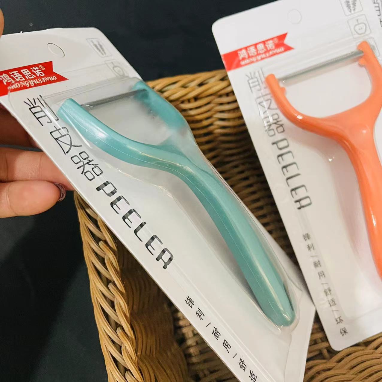【 Zone 2-10 】0729 Peeler 50/ box 600/ box 0729 Suction Card Peeler, Peeling Knife Plastic Handle Serrated Peeler, Fruit and Melon Peeler wholesale pic 5