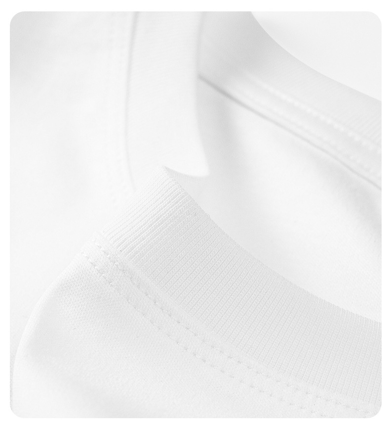 夏季男士丝光棉50支纯棉短袖T恤男休闲宽松百搭男士白色半袖上衣详情16