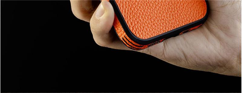 This new genuine leather frame lens is suitable for the Apple 14ProMax15 13 phone case. It features a high-end leather veneer with a lychee texture pic 7