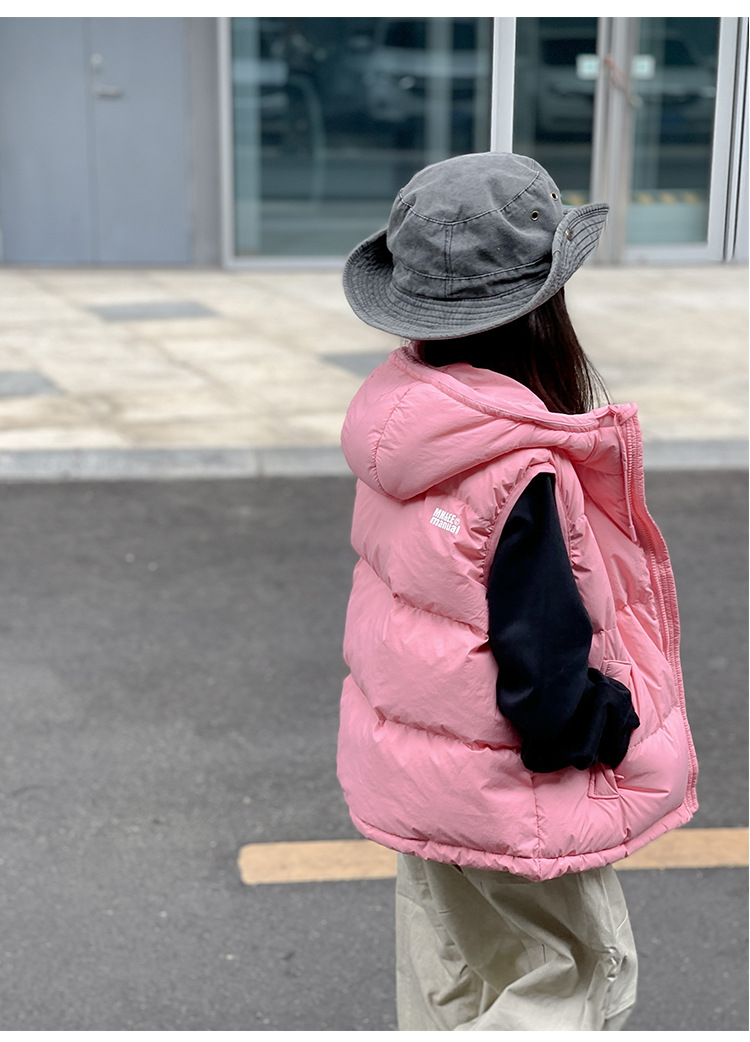韩国童装儿童羽绒马甲秋装背心外穿男童女童幼儿园背心亲子装坎肩详情10