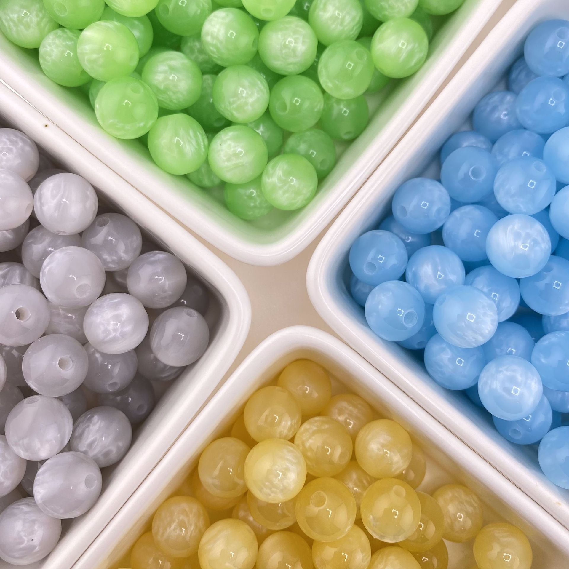 Sky Eye Gilded round beads, resin beads, loose beads, string beads, DIY handmade bracelet, bracelet accessory materials pic 5