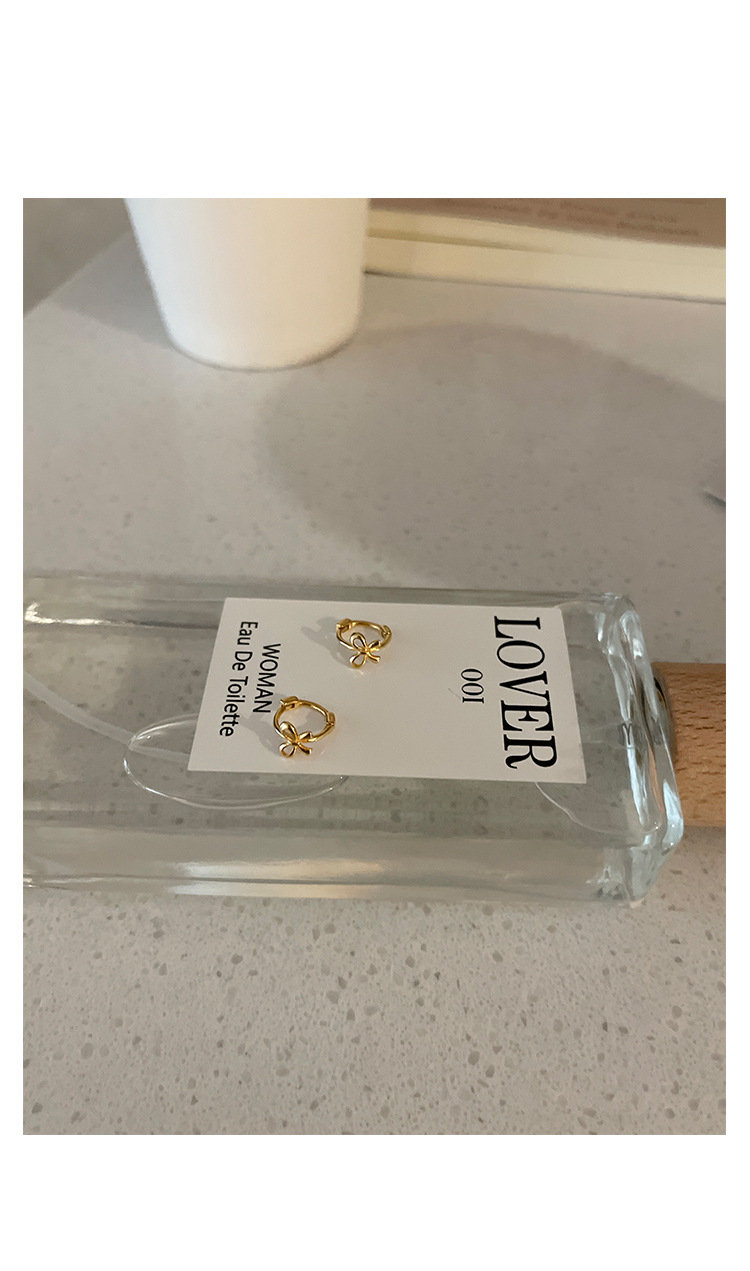 999纯银蝴蝶结耳扣简约小巧精致小众设计感高级自然百搭新款耳环详情9